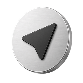 3D send arrow icon used as decoration on the contact us page